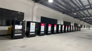 Máquinas expendedoras terminadas y listas para su envío