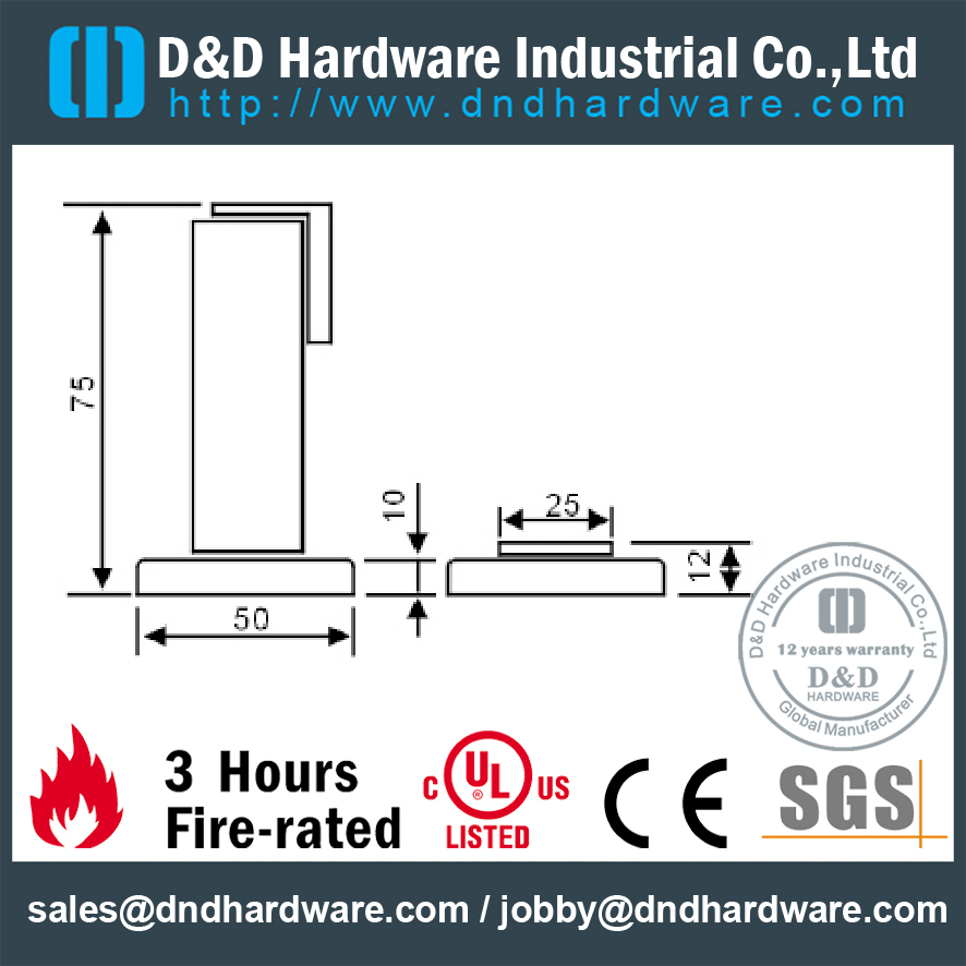 Aço Inoxidável 304 Fundido De Segurança Heavy Duty Rolha Da Porta Magnética para Porta De Metal-DDDS030