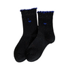 Cute Ribbed Cotton Frill Trim Embroidery Socks for Women