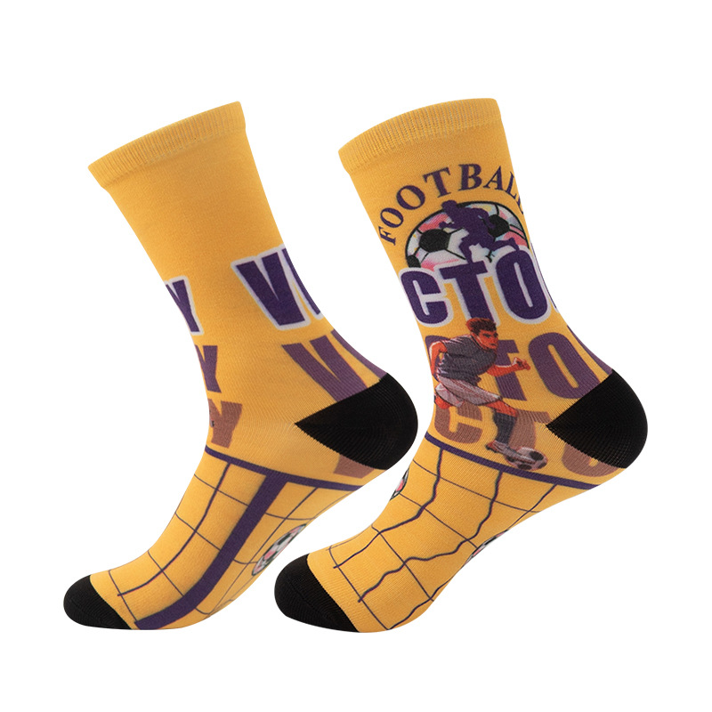 Colorful Cartoon Printing Logo Sports Crew Socks