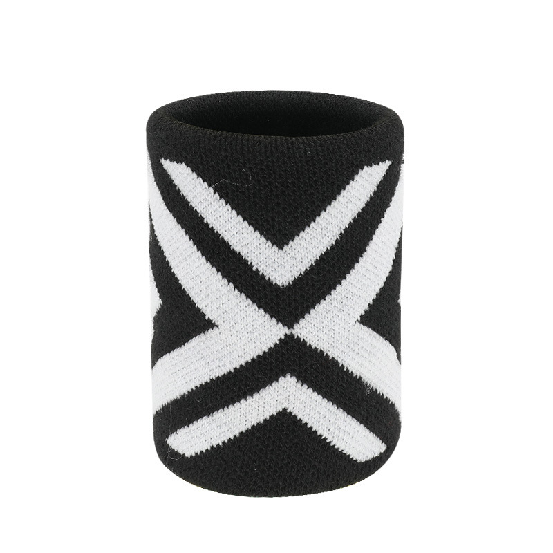 Purple & Yellow X-Pattern Sports Wristband for Athletic Support