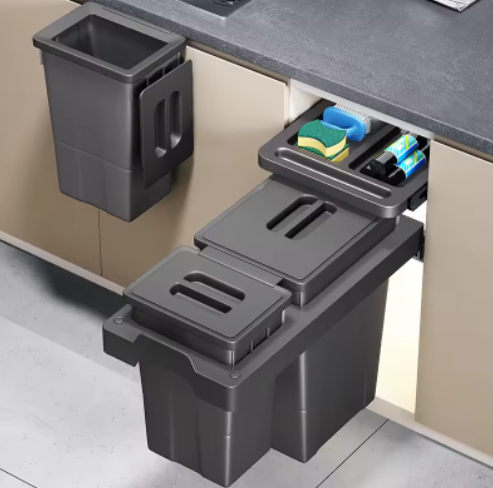 Best Price Kitchen Dustbin Pull Out Hidden Waste Bin for Cabinet