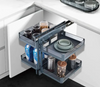 Magic Corner Pull out Swing Basket for Kitchen Corner Cabinet