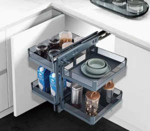 Magic Corner Pull out Swing Basket for Kitchen Corner Cabinet
