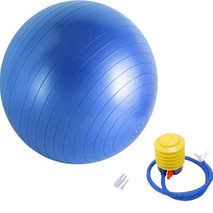 Anti-Burst 55 to 85cm Yoga Ball with Foot Pump - Gym Ball for Fitness, Pilates, Pregnancy, Labour, Birthing Ball, Swiss Ball – multiple colours