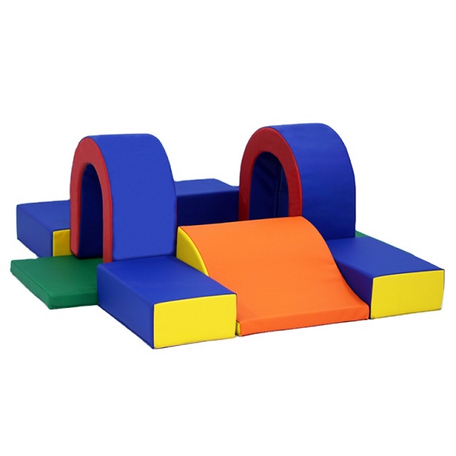 Kindergarten funny indoor soft play sponge kid ball pit pool with slide for kid