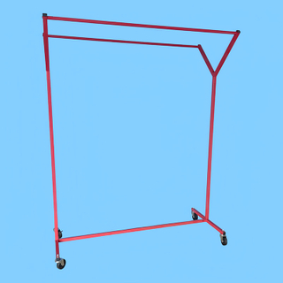 Fashion Shop Steel Pipe Double Hanging Rail Clothes Display Rack