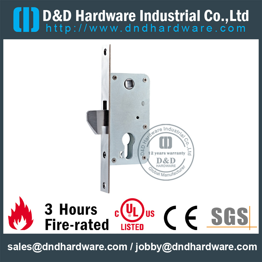 Cerradura de embutir de acero inoxidable para puerta de metal-DDML034
