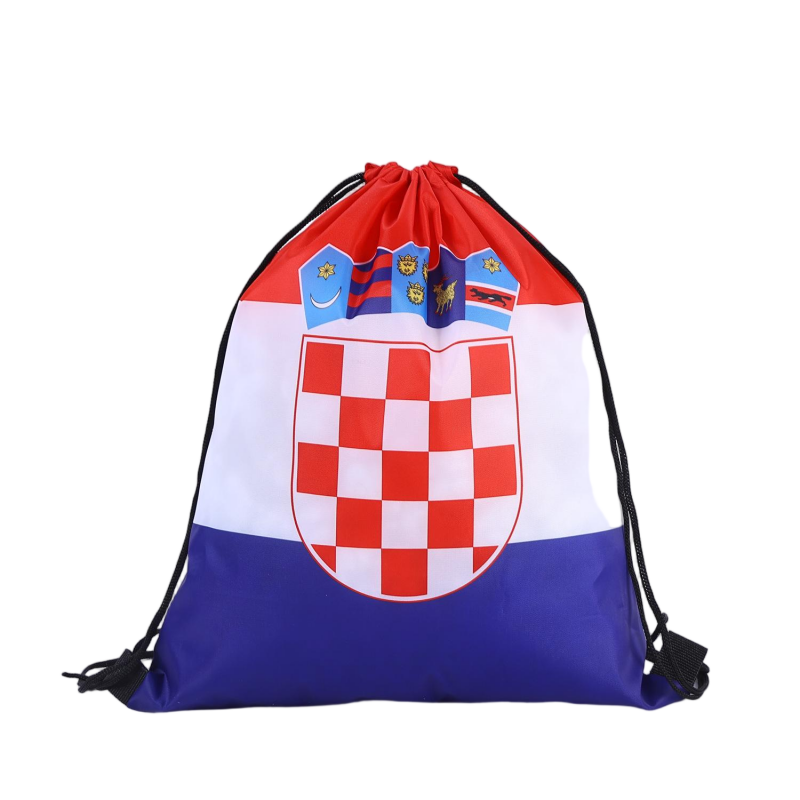 Union Jack UK Flag Print Drawstring Backpack - Lightweight Sports Gym Sackpack for Travel & Events
