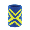 Purple & Yellow X-Pattern Sports Wristband for Athletic Support