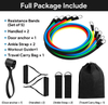 Exercise Resistance Bands Set, Fitness Workout Bands 11PC with Fitness Tubes, Foam Handles, Ankle Straps, Door Anchor 100LB
