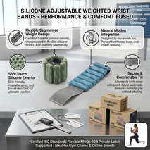 Adjustable Silicone Weighted Wrist Bands for Fitness Training | Wearable Wrist & Ankle Weights OEM Supplier