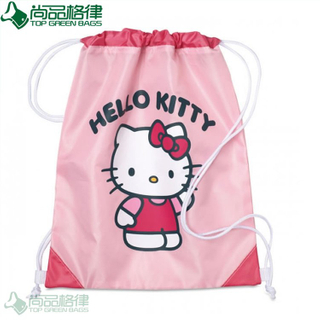 hello kitty粉色束口袋背包