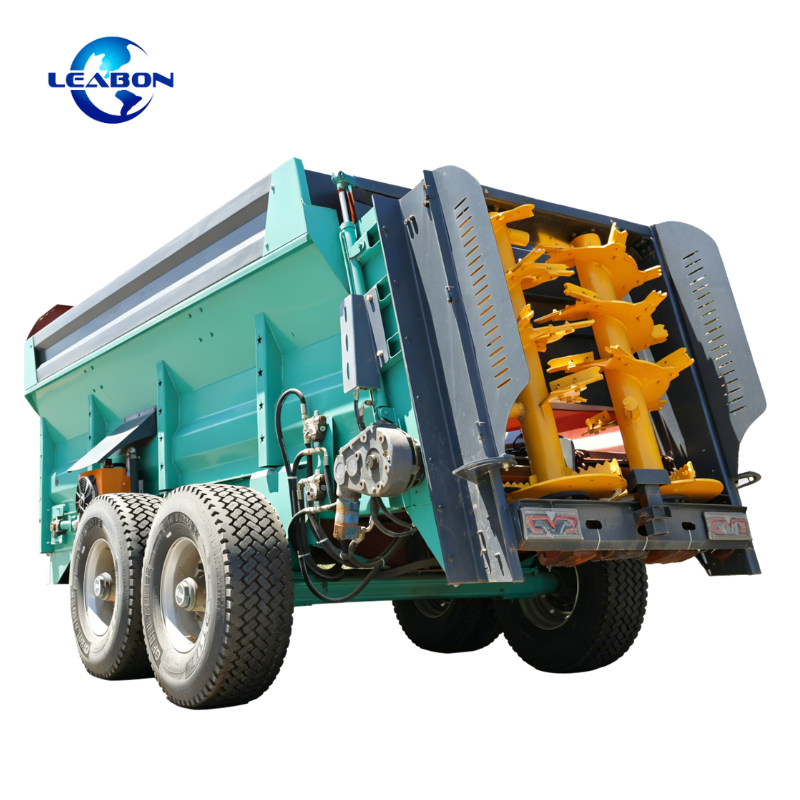 Vertical Auger Muck Spreader Cow Dung Compost Spreader Tractor Towed Manure Spreader