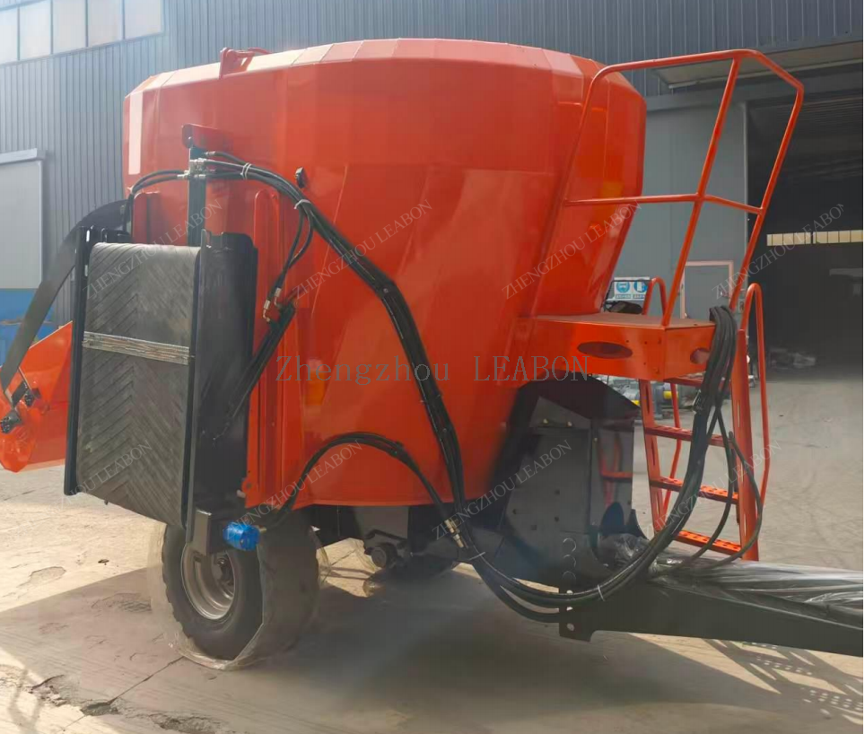 3CBM 5CBM 10CBM 12CBM PTO Type Vertical TMR Feed Mixer with Feeding Hopper for Cow Camel Silage Feed