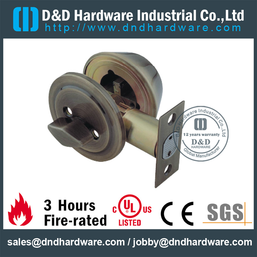 DDLK008 Deadbolt Lock Key fora com função de privacidade dentro de aço inoxidável
