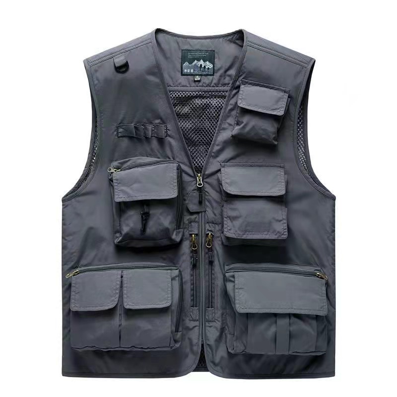 Multi-Pocket Breathable Mesh Tactical Fishing Hiking Safety Reflective Vest