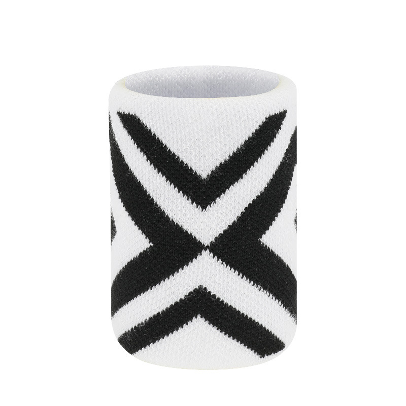 Purple & Yellow X-Pattern Sports Wristband for Athletic Support