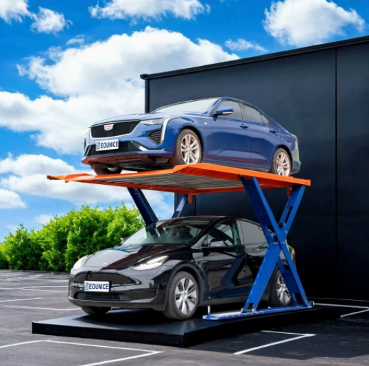 Smart Parking System Scissor Lift Platform 2 Car Stacker
