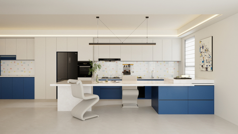  Premium Light Luxury Color Contrast Kitchen Cabinet for Modern Home