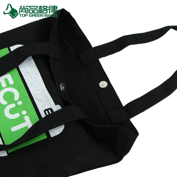 2017 Tote shopping carring bags cotton canvas tote bags with buckle (TP-SP619)