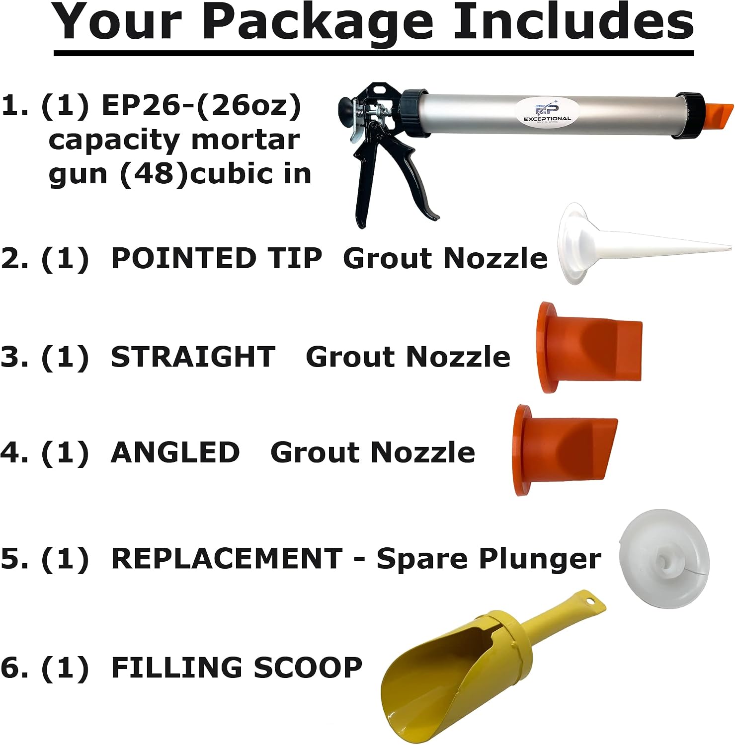 Mortar Gun Spares Kit MORTAR POINTING GROUTING GUN