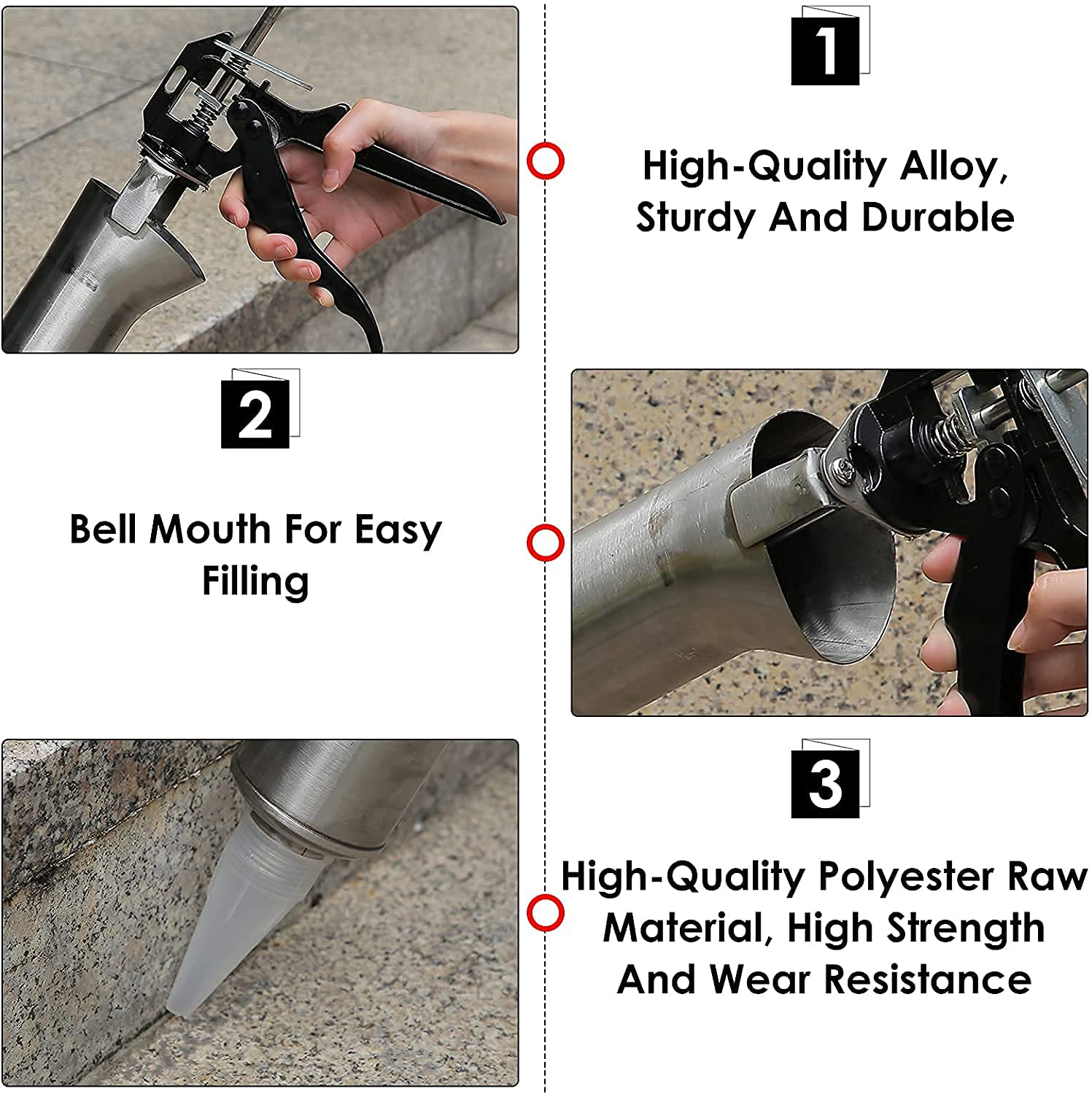 Grouting Tool Cement Grout Mortar Caulk Pointing Grouting Gun Mortar Pointing Grouting Gun