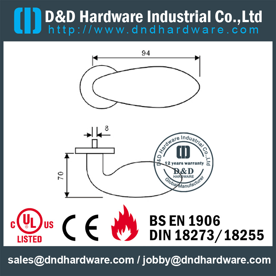 冲压欧标空心拉手 - DDTH182