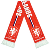 Pink & Black Fan Scarf with Team Logos for Football Supporters