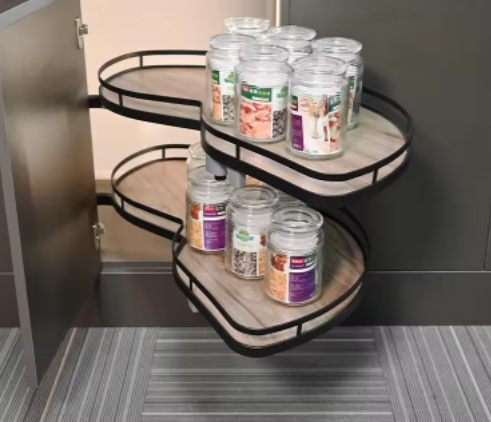 Kitchen Cabinet Swing Tray Corner Shelf Magic Corner Double Layers