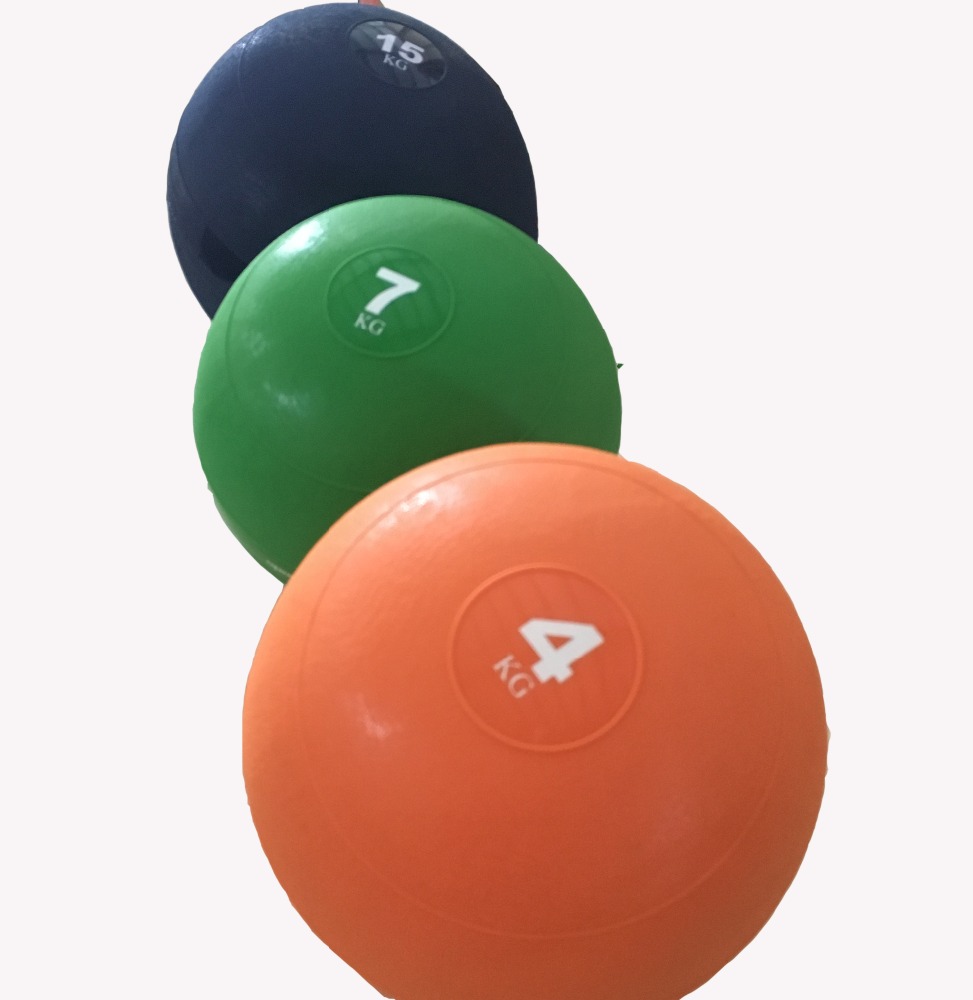 Customized heavy duty PVC Hard Rubber Cross fit sand filling Slam Ball