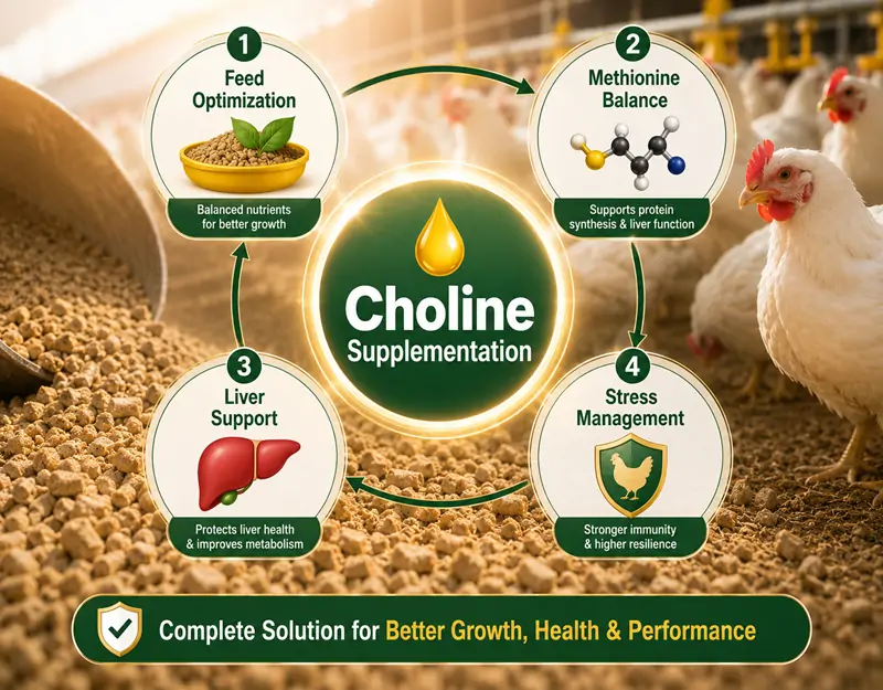 Aditivo alimentario cloruro de colina para animales