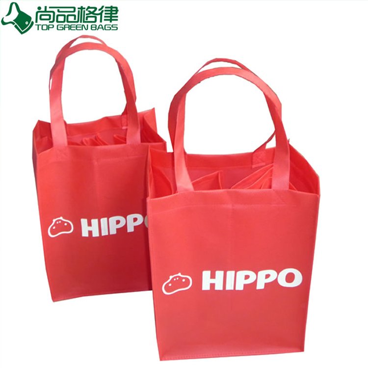  Fabric Bottles Holder Wine Bag Domestic Non Woven 6 Bottle Tote (TP-WB075)