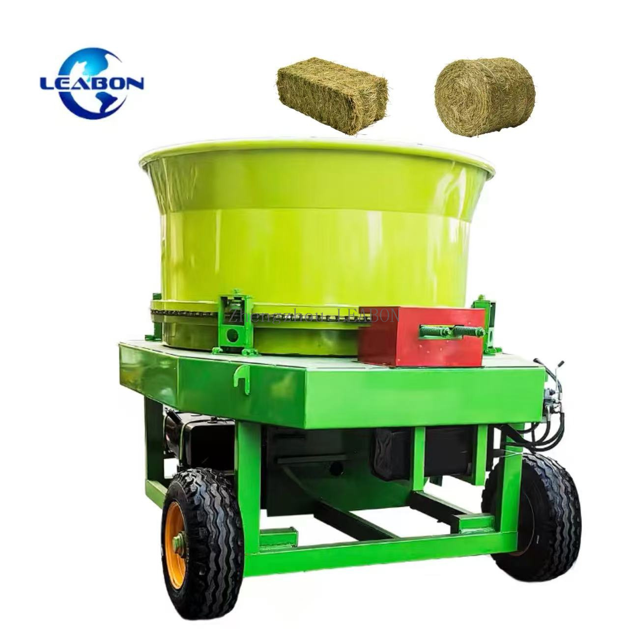 Spray-type Discharging Diesel Type Straw Bale Crusher Alfalfa Grass Shredder