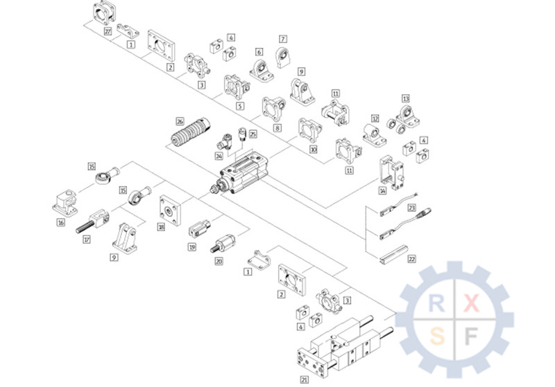 Festo brand pneumatic cylinder