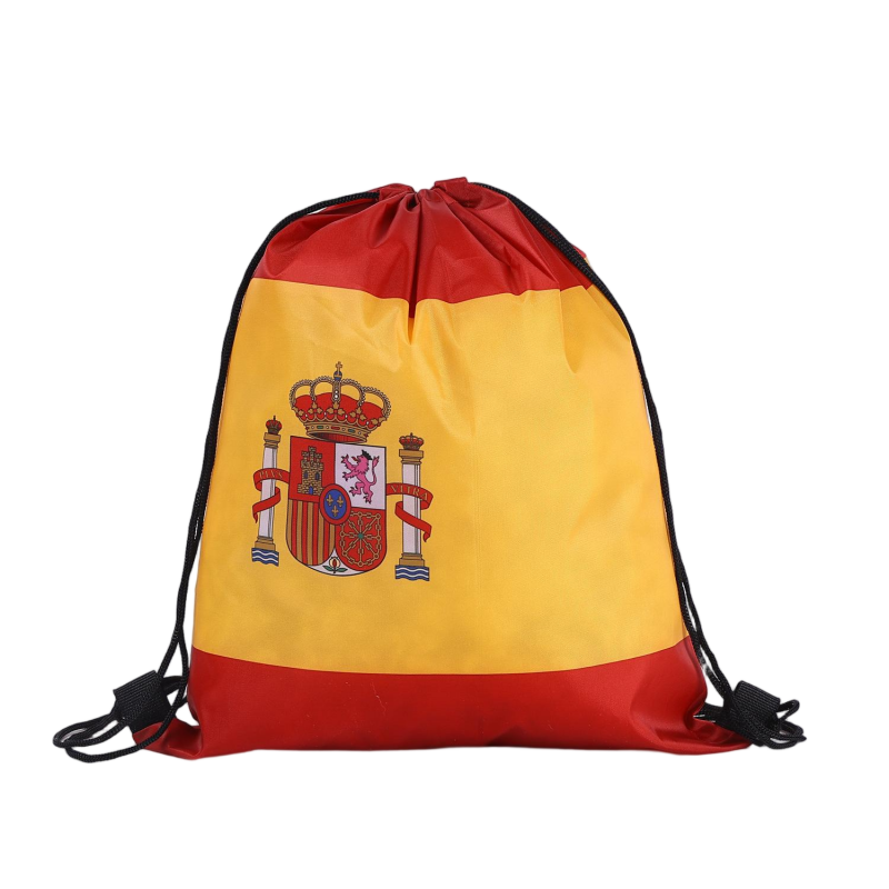 Union Jack UK Flag Print Drawstring Backpack - Lightweight Sports Gym Sackpack for Travel & Events