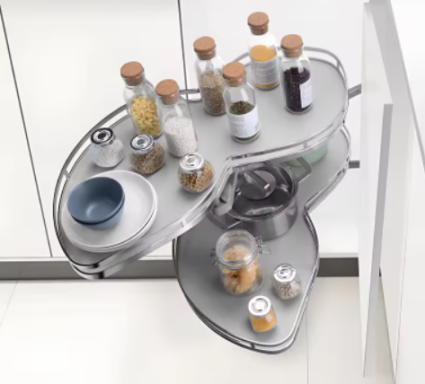 Kitchen Cabinet Swing Tray Corner Shelf Magic Corner Double Layers