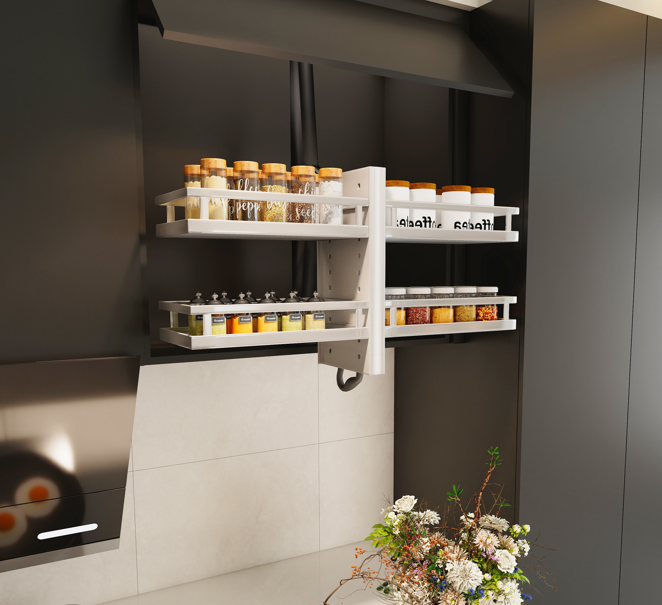 Luxury Style Customized Kitchen Decoration Popular Cabinet Design