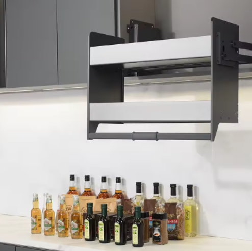 Modern Kitchen Storage Accessories Steel Pull Down Basket