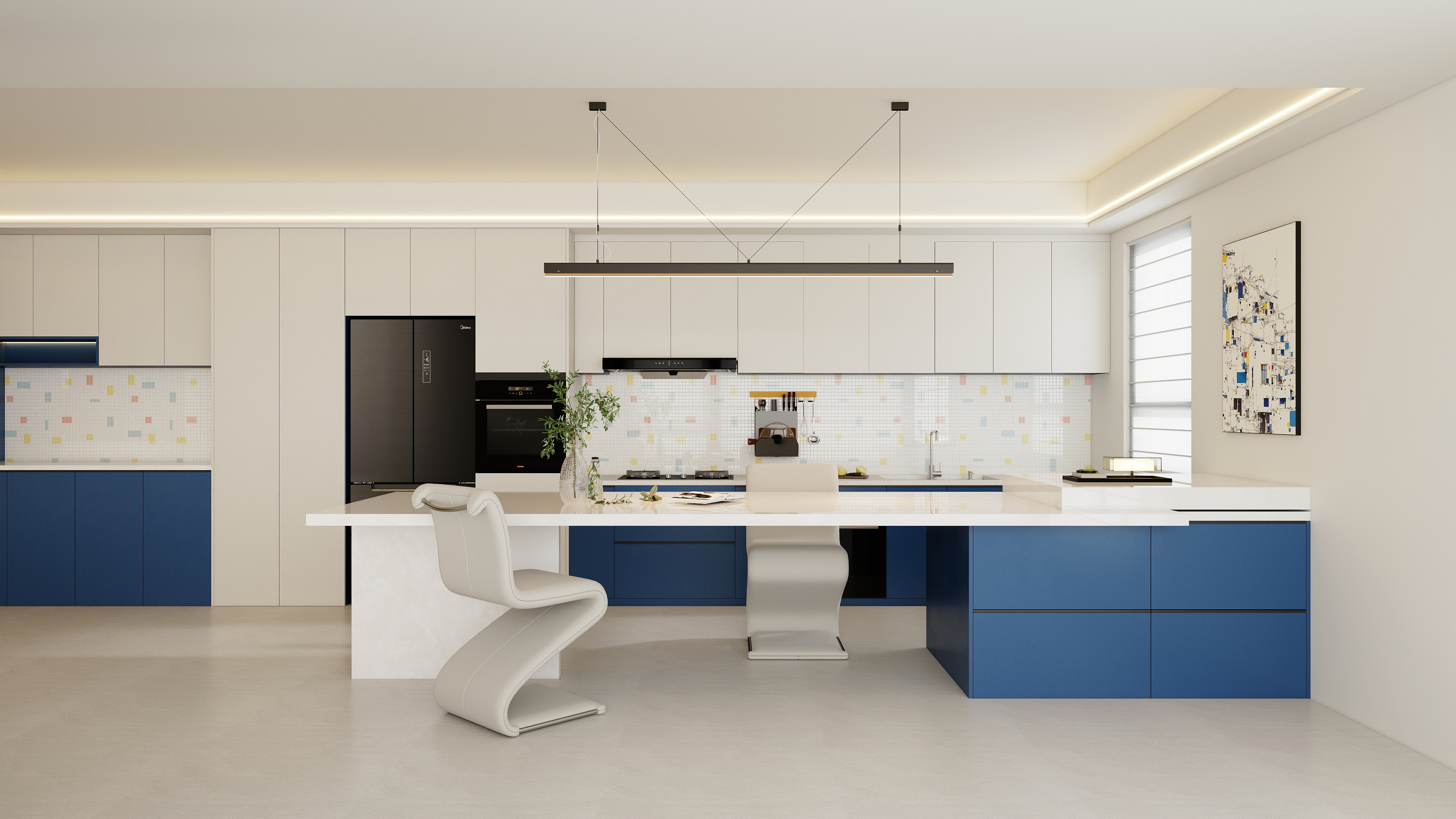 European Style Modern High Gloss Wall Cabinet Slim Tall Unit Narrow Corner Kitchen Storage Cabinet (MDF/PVC/Lacquer)