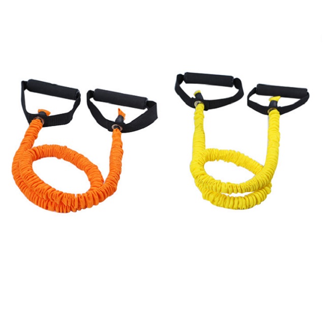 Resistance Tubes with Anti-Snap Protective Nylon Sleeves
