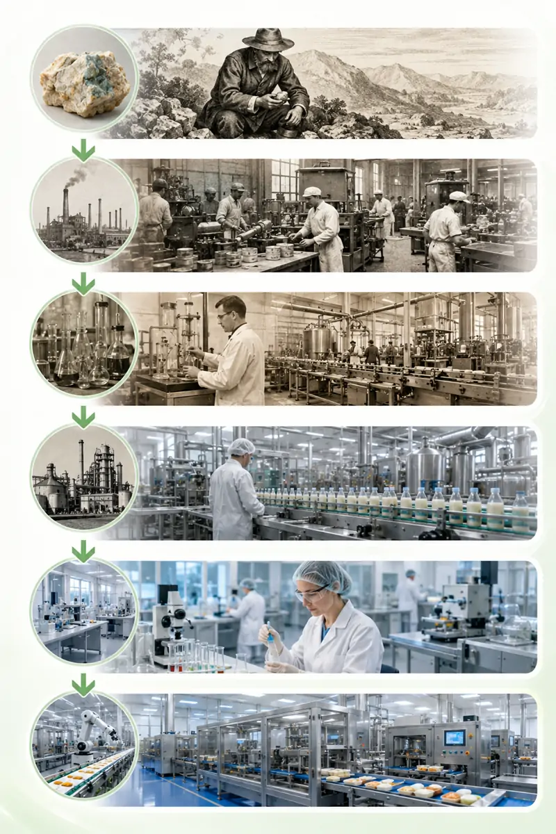 تاريخ تطور الفوسفات