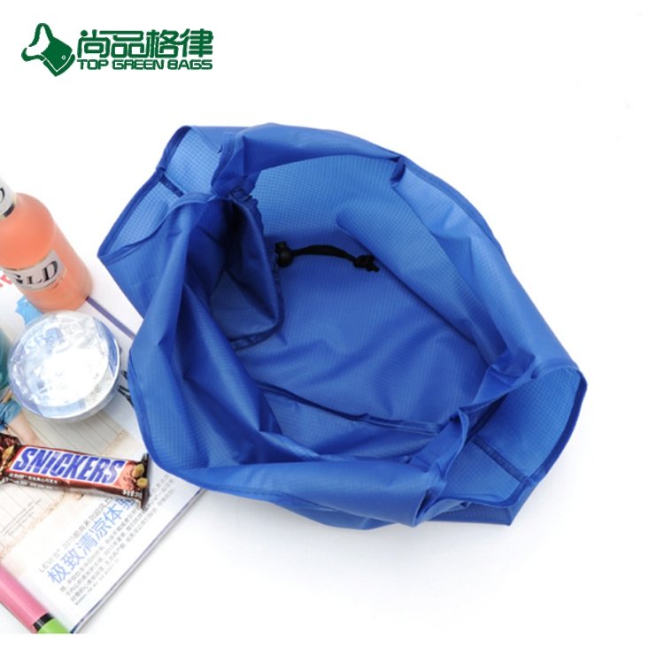 Polyester Foldable Nylon Grocery Bag Shopping Tote Bag With Seperated Pouch (TP-FB220)
