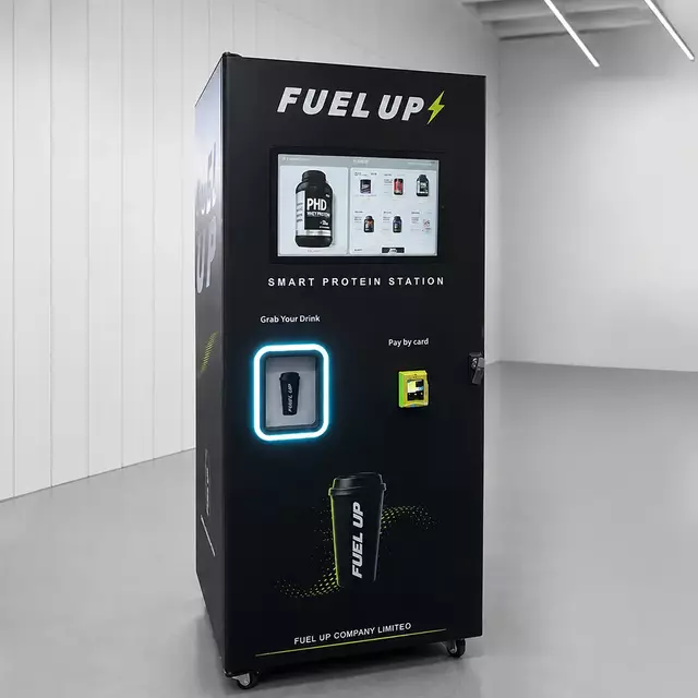 PSV-B1000W Máquina expendedora de batidos de proteínas con pantalla táctil de 21,5' y 5 tolvas de sabor