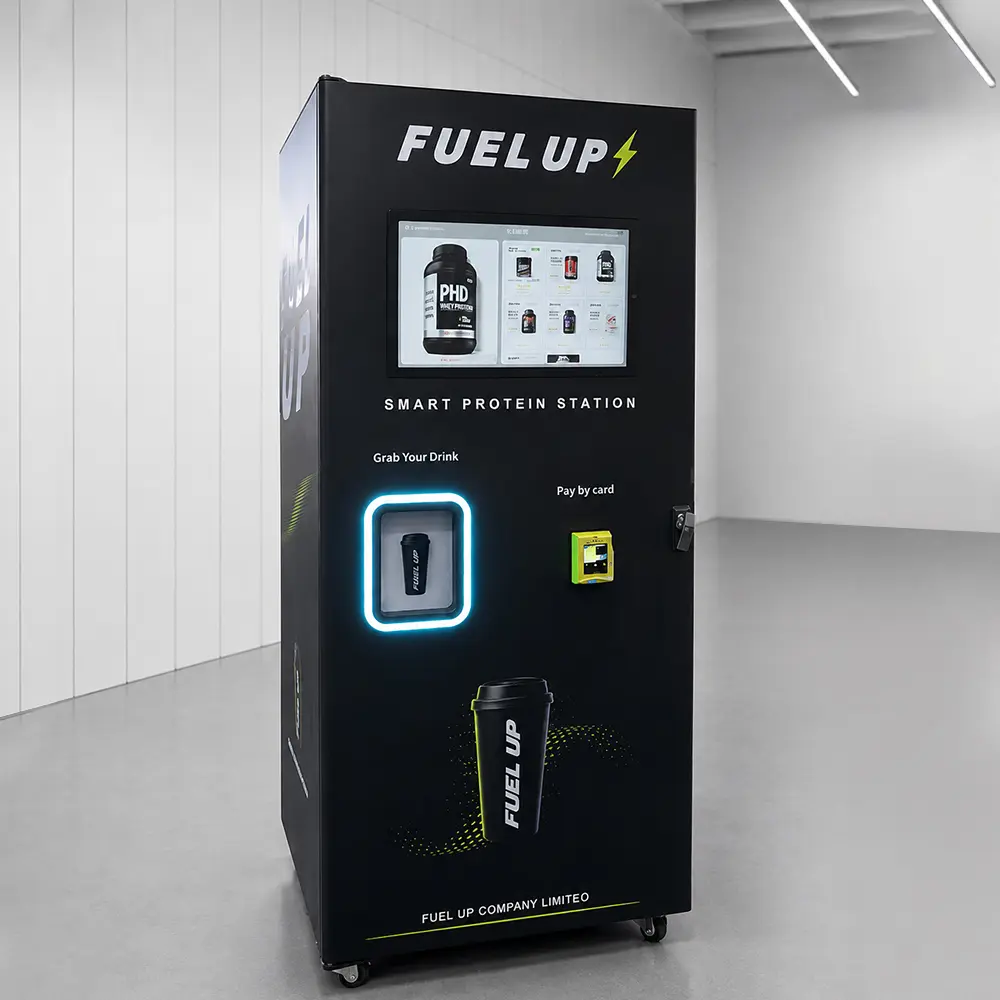 PSV-B1000W Máquina expendedora de batidos de proteínas con pantalla táctil de 21,5' y 5 tolvas de sabor