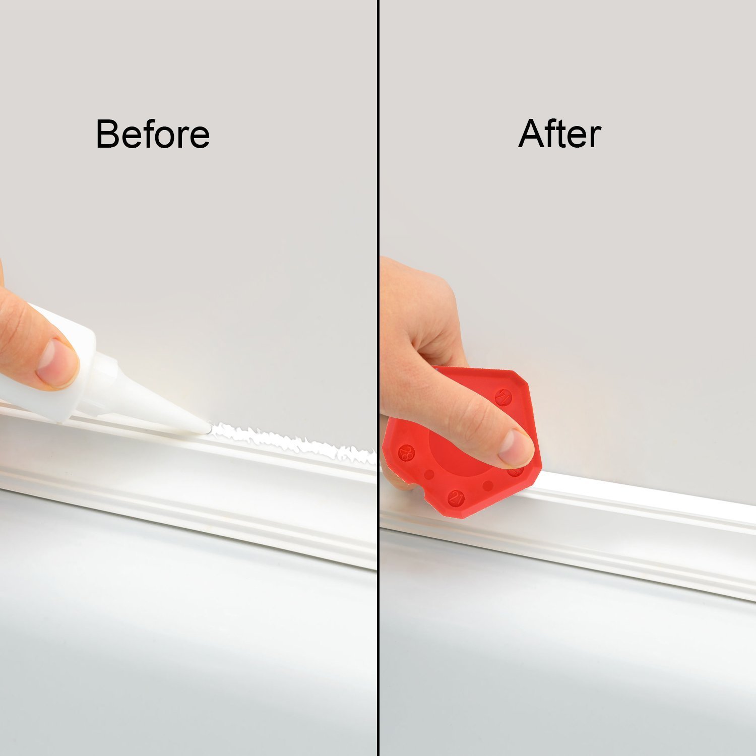 12 Pieces Caulking Tool Kit Silicone Trowel(Yellow)