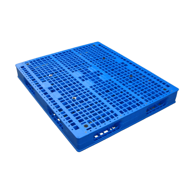 Palet de plástico apilable de cubierta abierta azul 1300 x 1100