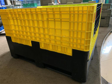 Caja de paletas de plástico plegable para estanterías