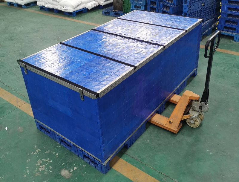 Жесткий индивидуальный пластиковый складной контейнер для поддонов с крышкой