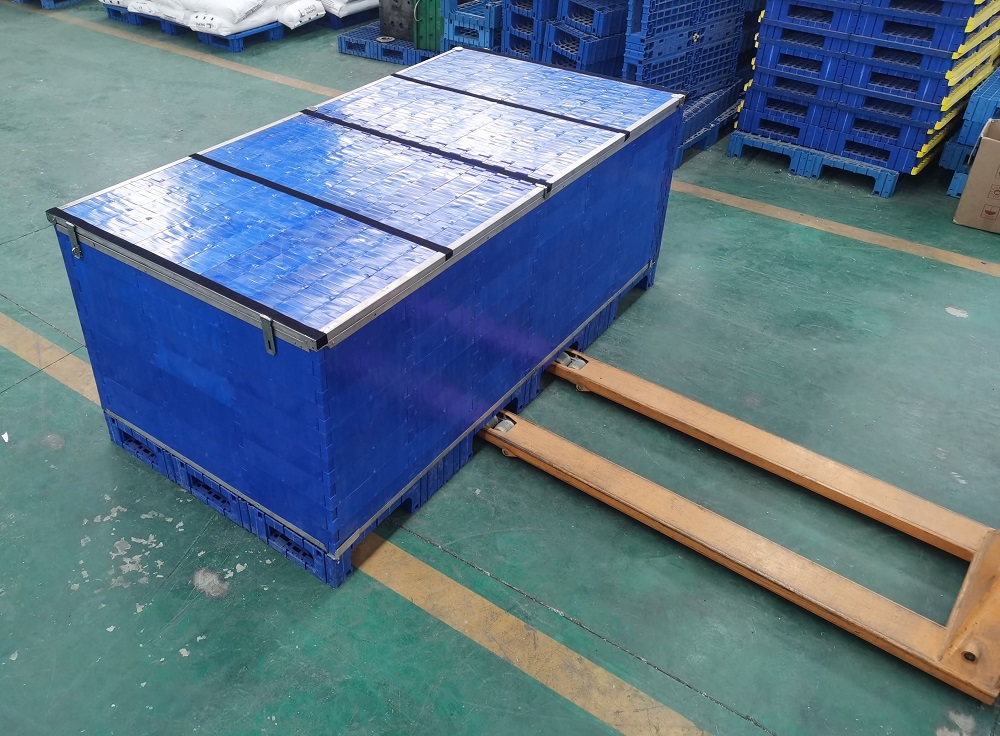Жесткий индивидуальный пластиковый складной контейнер для поддонов с крышкой